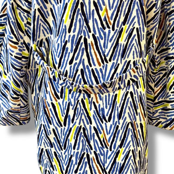 Marina Rinaldi Size 18 (27) Multicolor 100% Cotton Canvas Mid Length Jacket - Picture 6 of 7